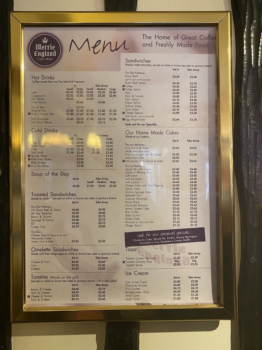 Menu Merrie England - Oakes | Drive In-2