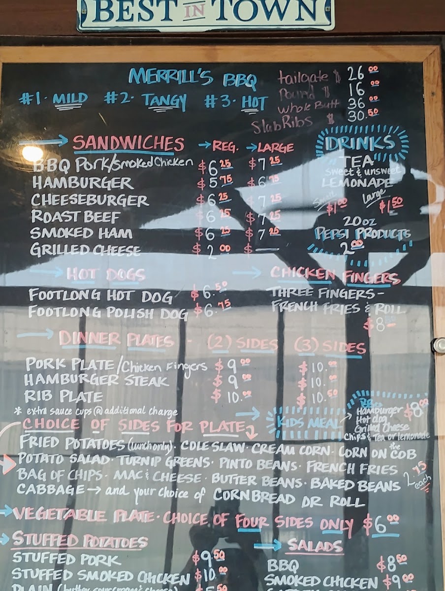 Menu Merrill's Bbq-2