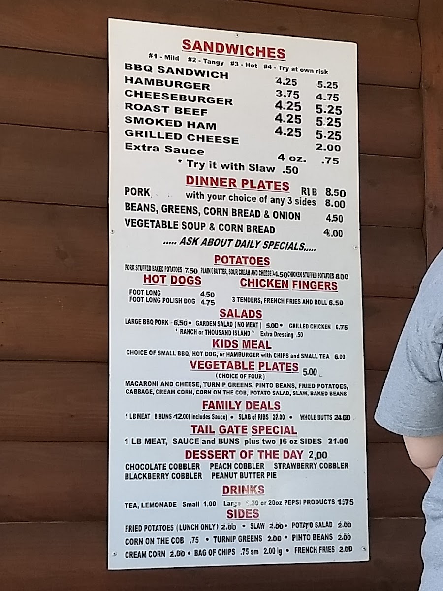 Menu Merrill's Bbq-5