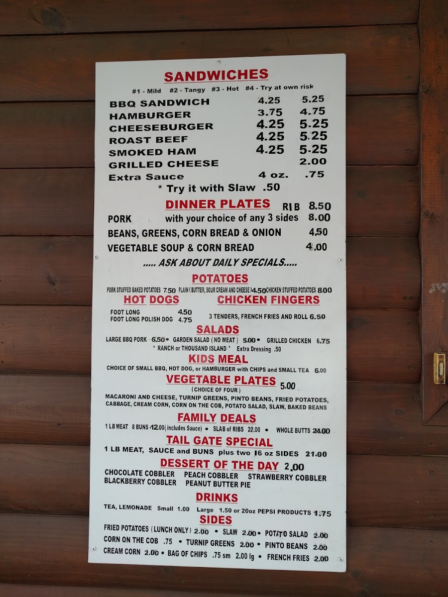 Menu Merrill's Bbq-8