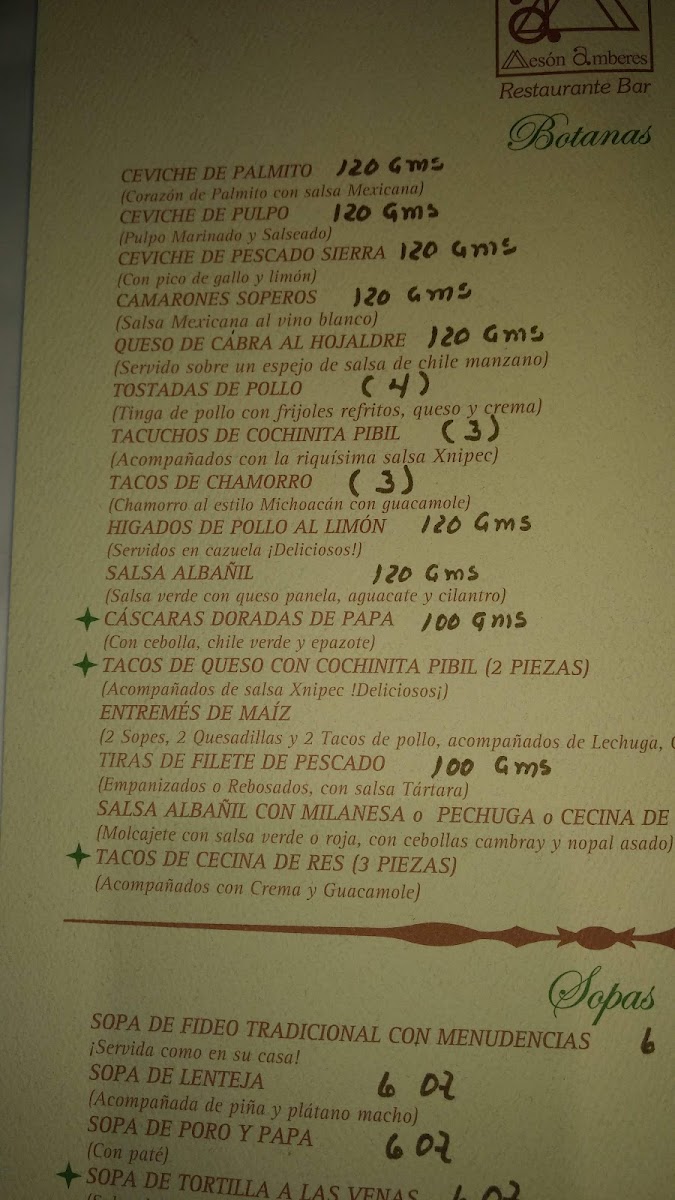 Menu Mesón Amberes-2