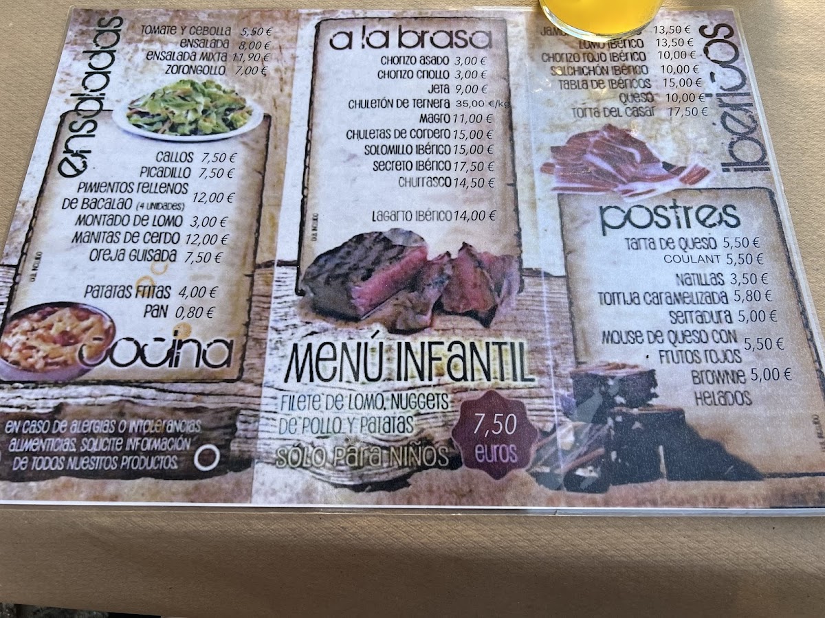 Menu Mesón El 60-3