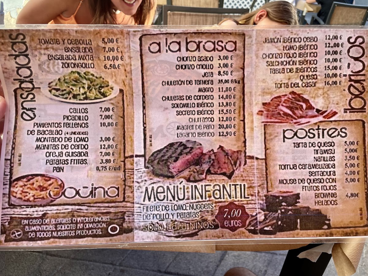 Menu Mesón El 60-5