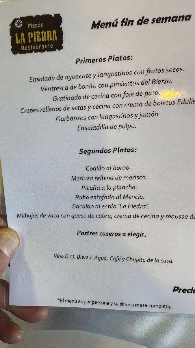 Menu Mesón La Piedra Restaurante-3