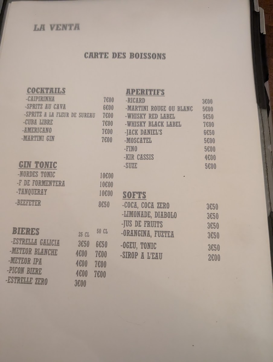Menu Meson La Venta-5
