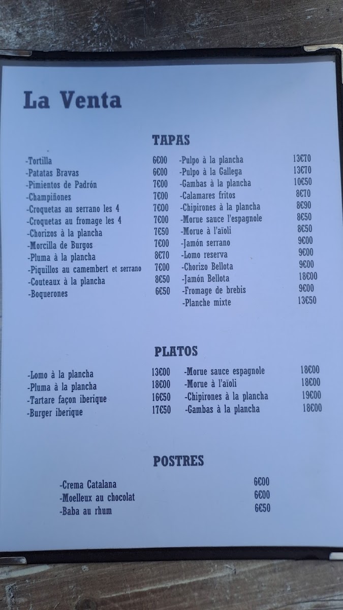 Menu Meson La Venta-8