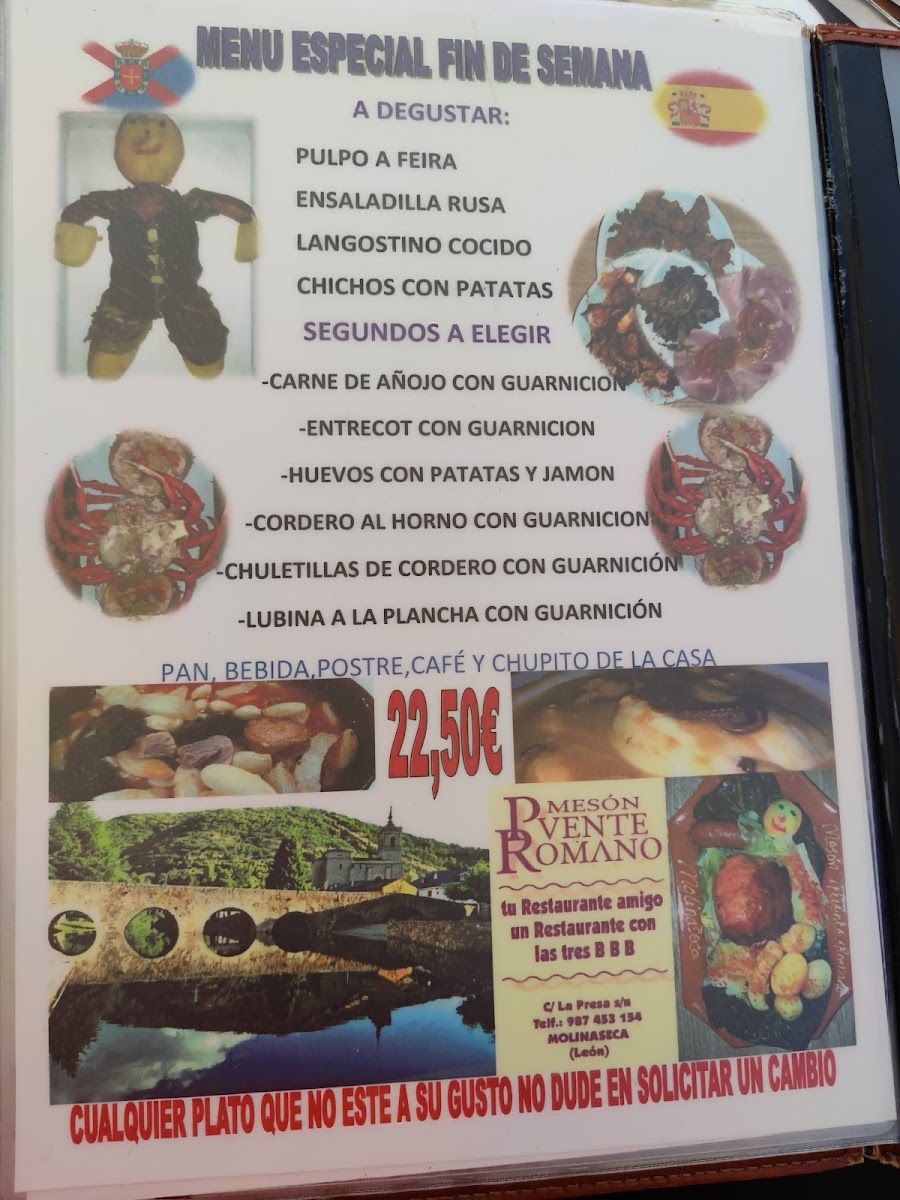 Menu Mesón Puente Romano-1