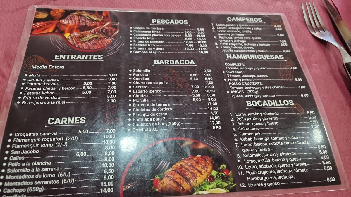 Menu Meson - Restaurante 'el Patacon'-1