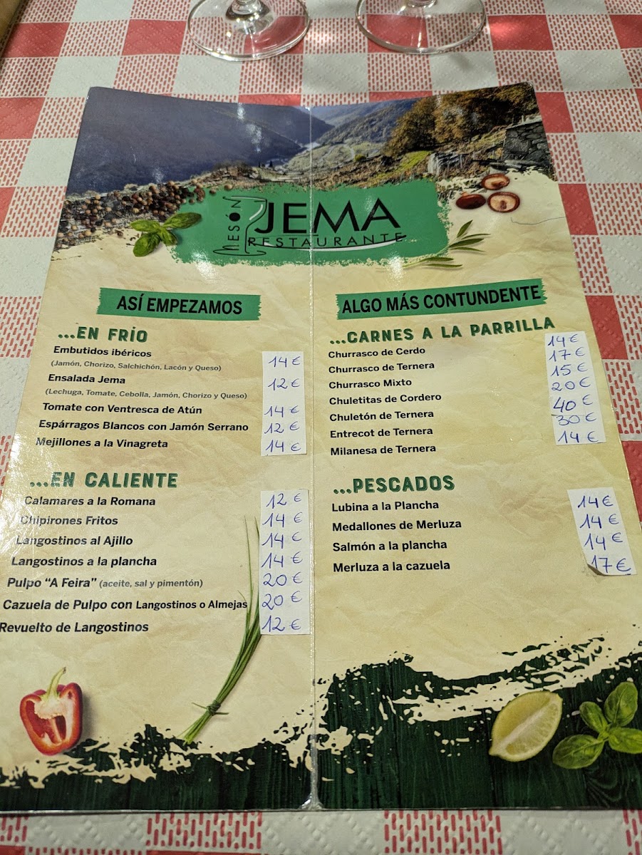 Menu Meson Restaurante Jema-1