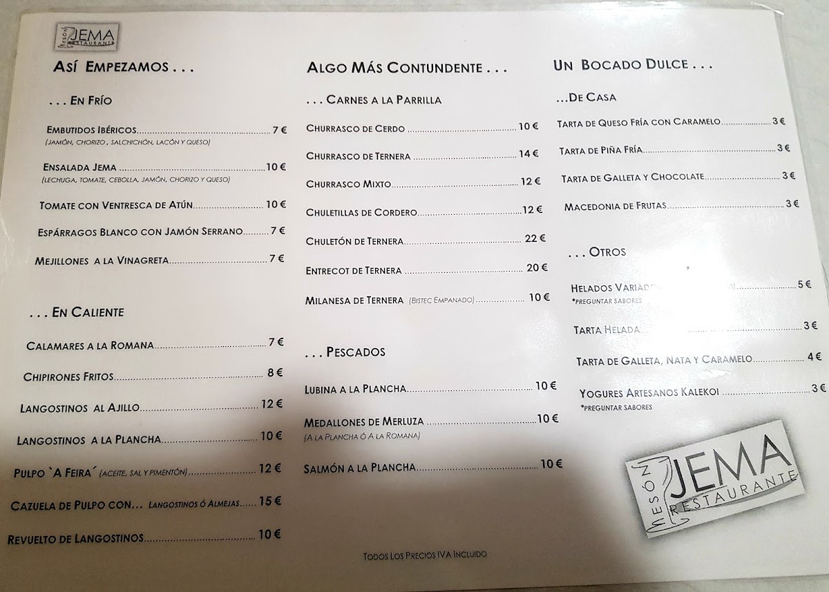 Menu Meson Restaurante Jema-2