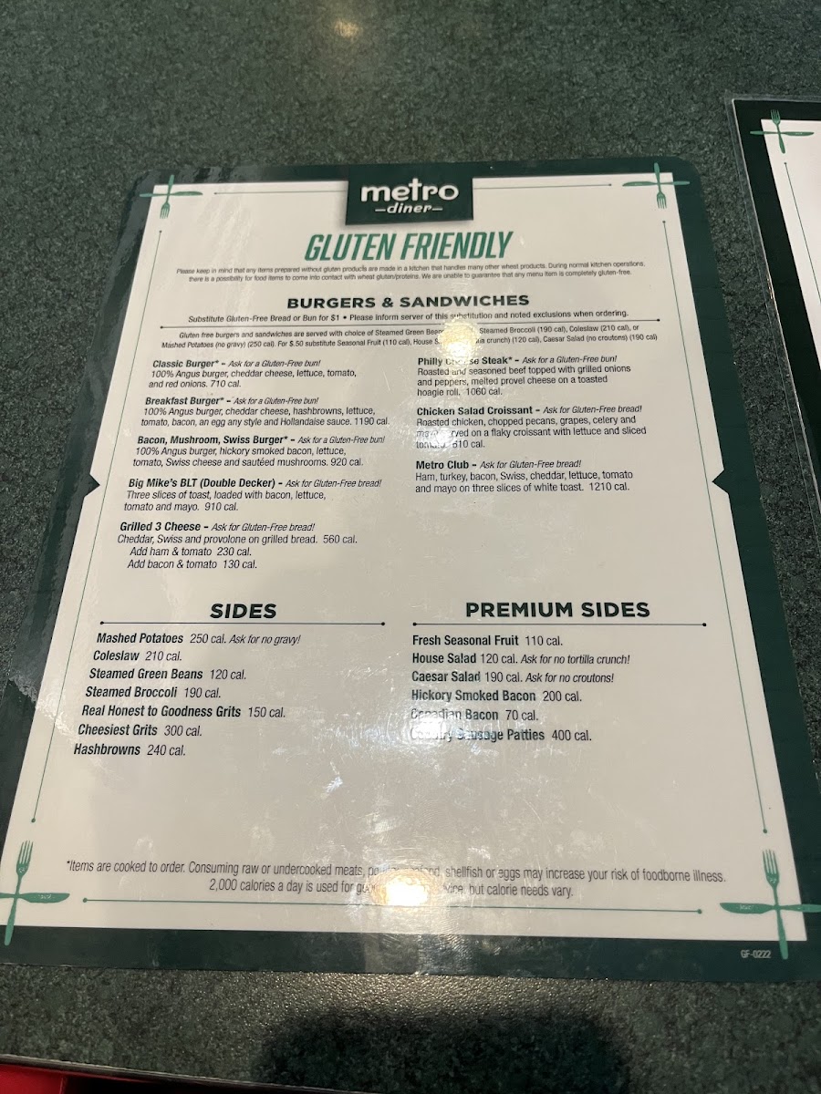 Menu Metro Diner-10