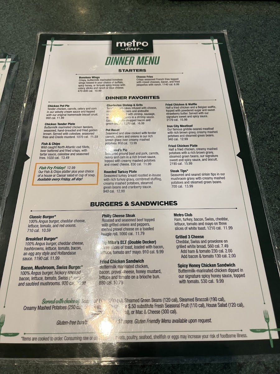 Menu Metro Diner-9