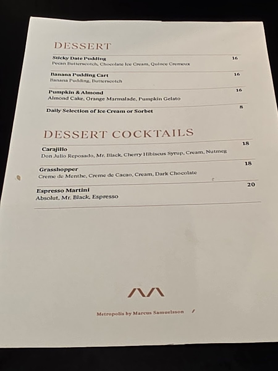 Menu Metropolis-3