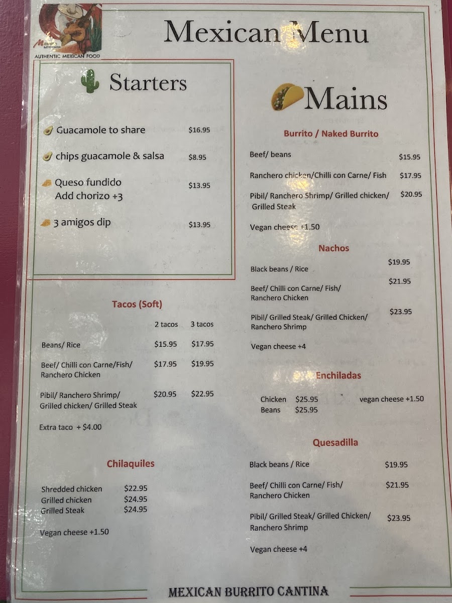 Menu Mexican Burrito Cantina-10
