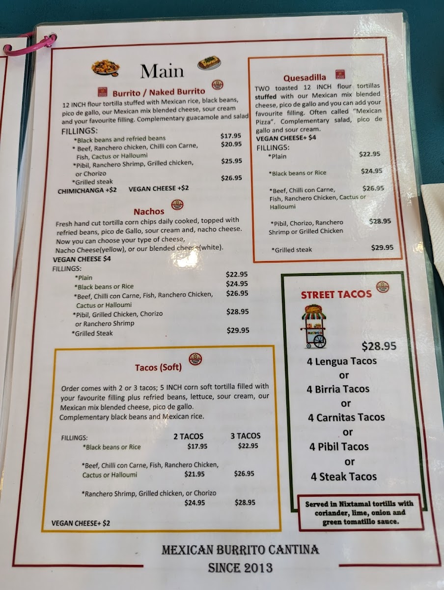 Menu Mexican Burrito Cantina-8