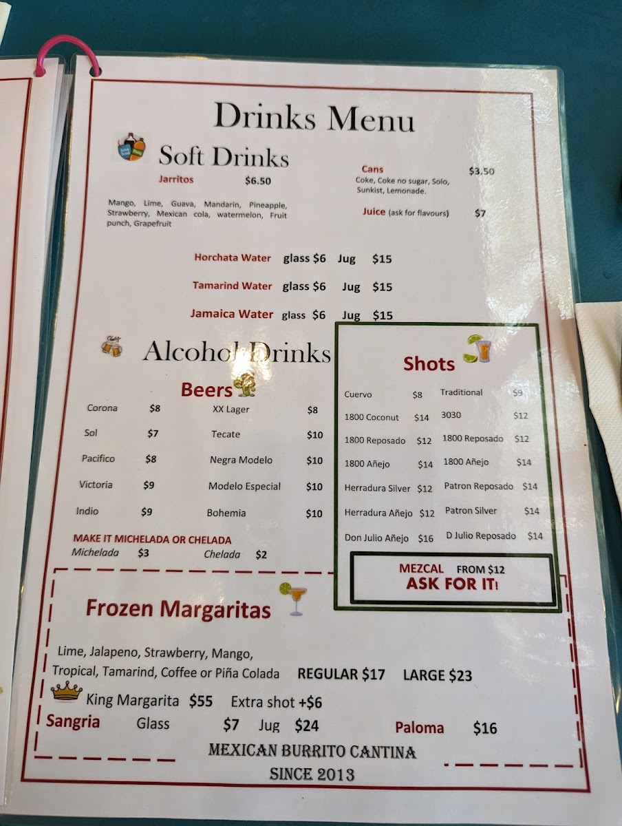 Menu Mexican Burrito Cantina-9