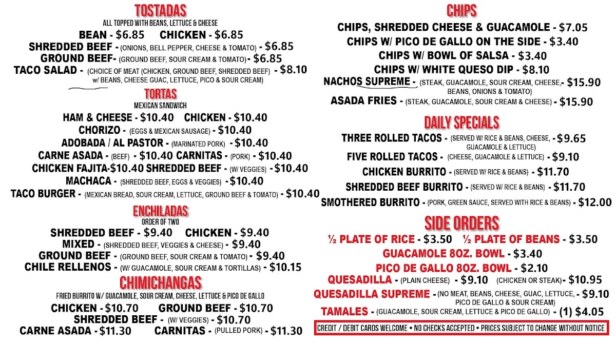 Menu Mexican Taco Shop-3