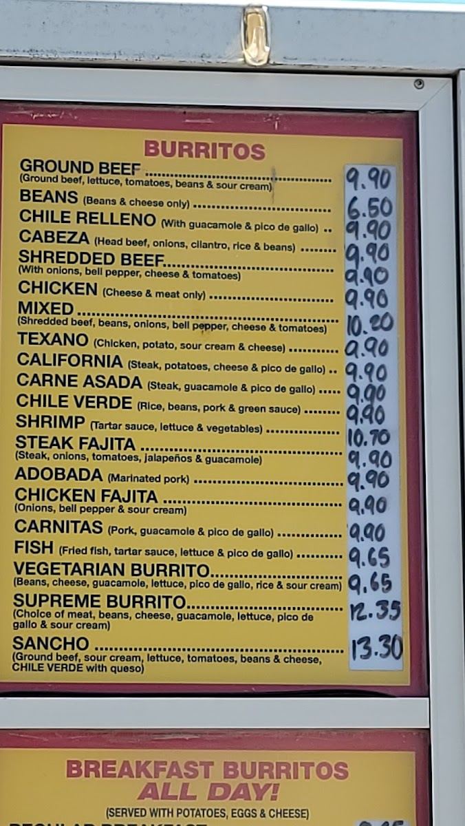 Menu Mexican Taco Shop-4