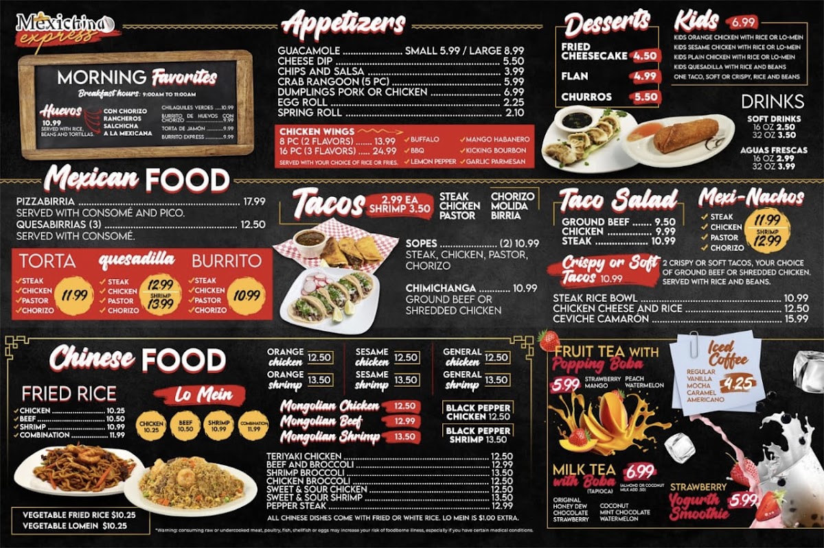Menu Mexichina Express-1
