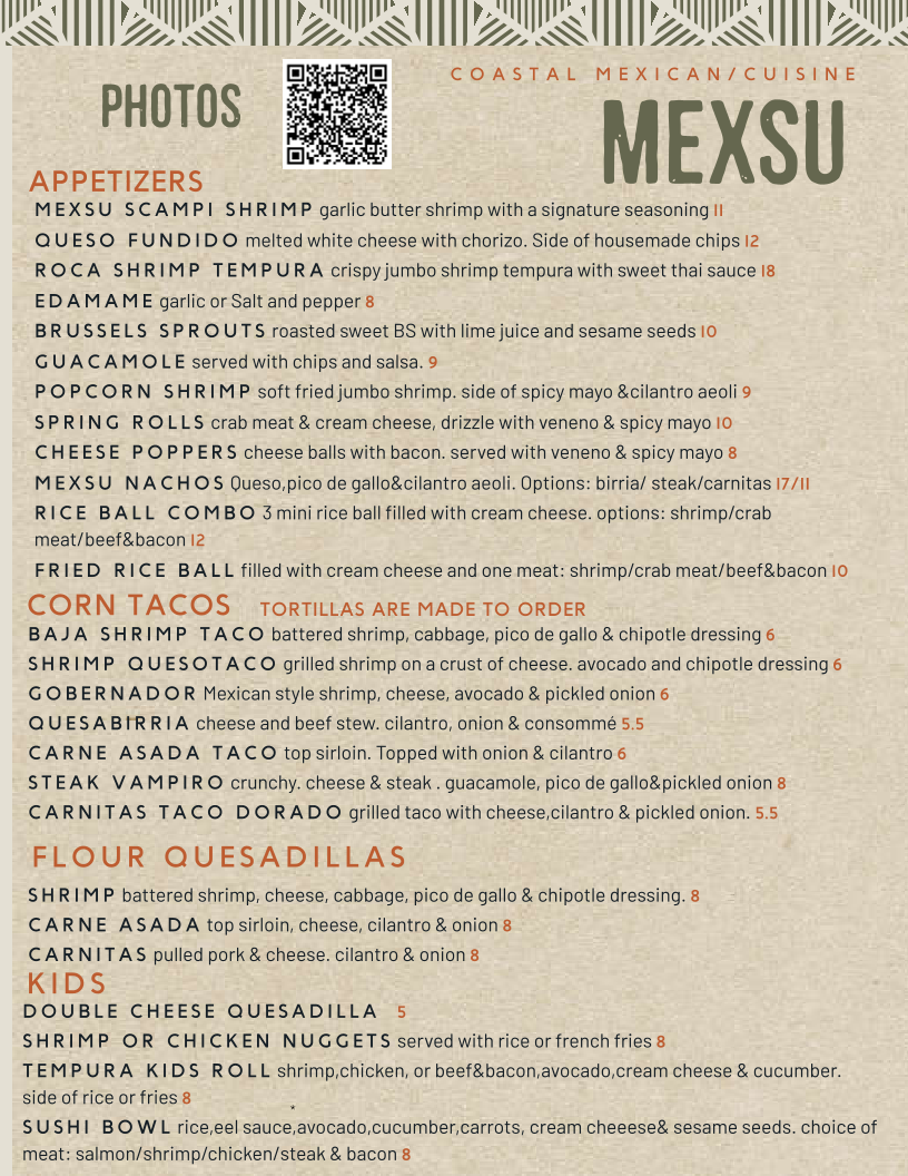 Menu Mexsu-1