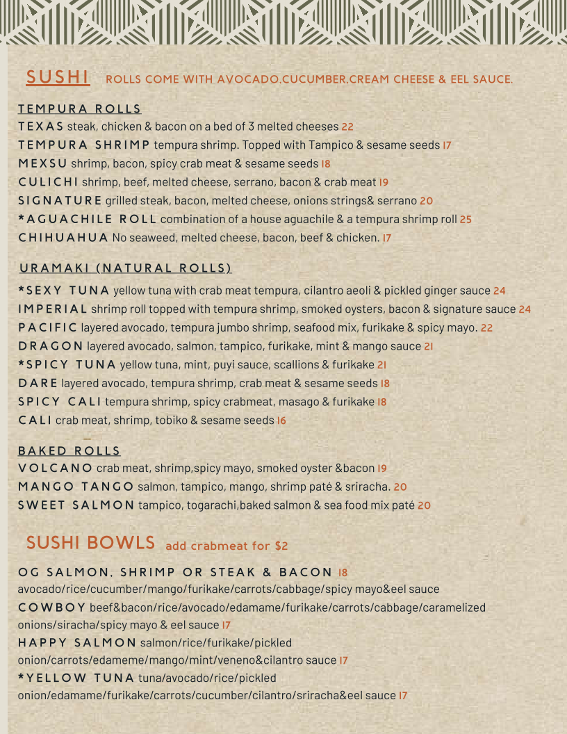 Menu Mexsu-3