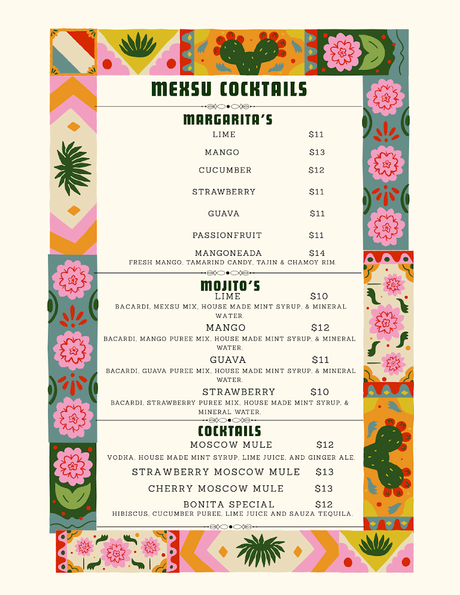 Menu Mexsu-5