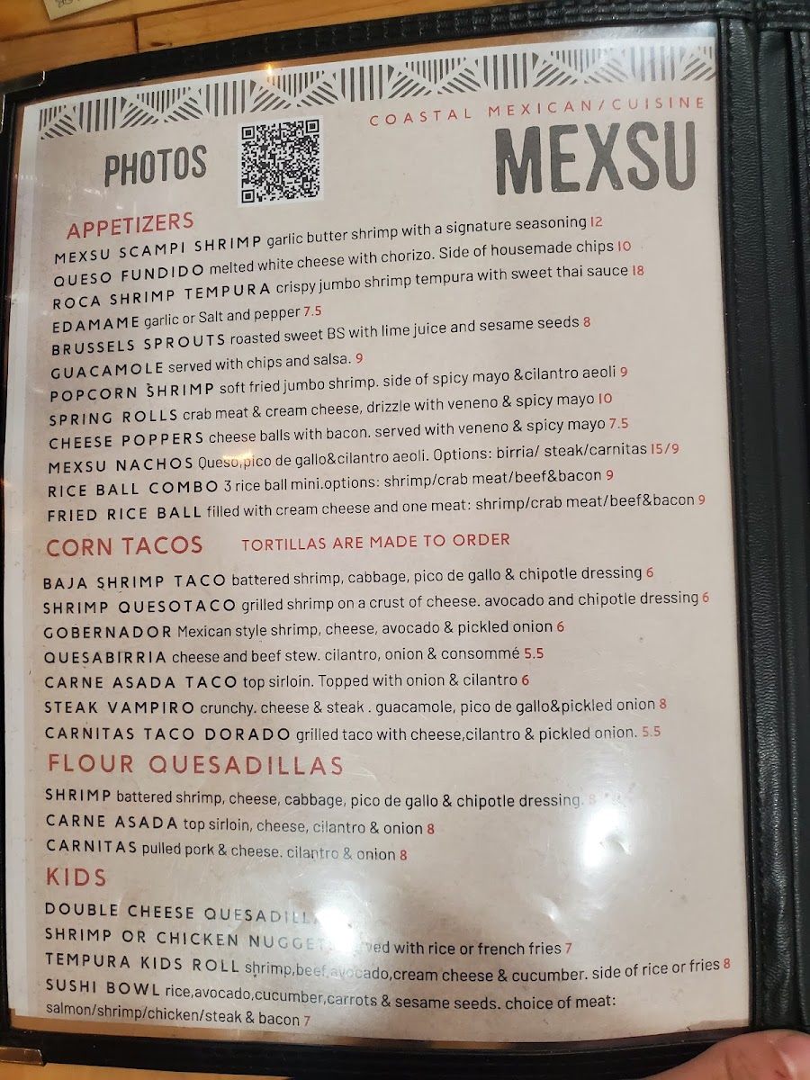 Menu Mexsu-7