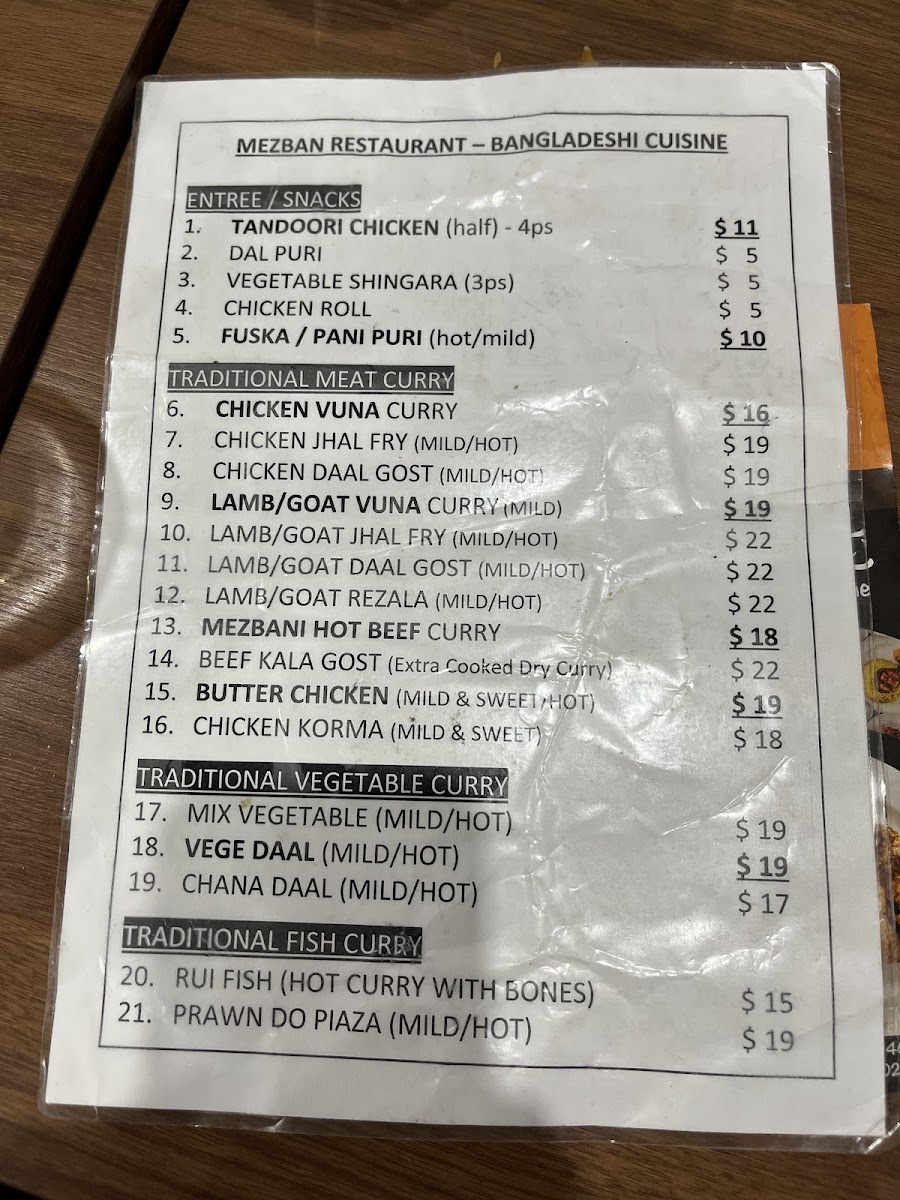 Menu Mezban Restaurant - Bangladeshi Cuisine-4