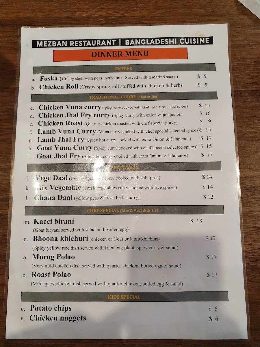 Menu Mezban Restaurant - Bangladeshi Cuisine-5