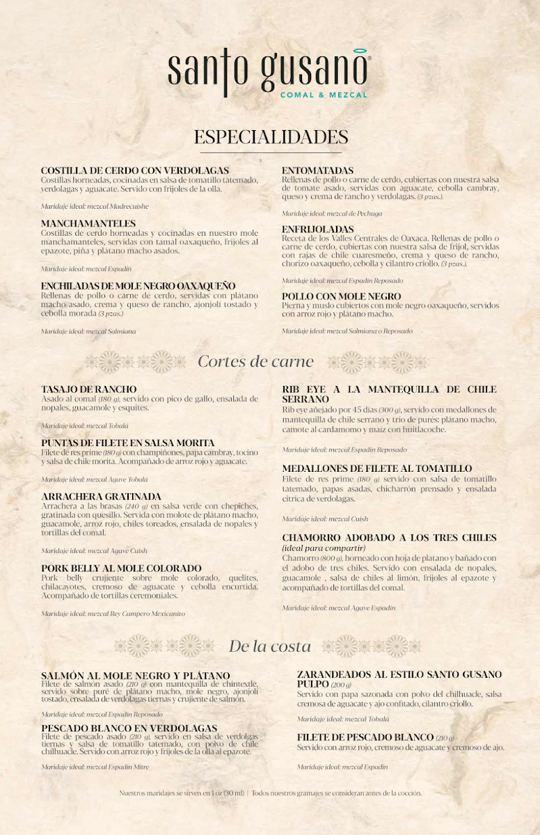 Menu Mezcalería Santo Gusano-1