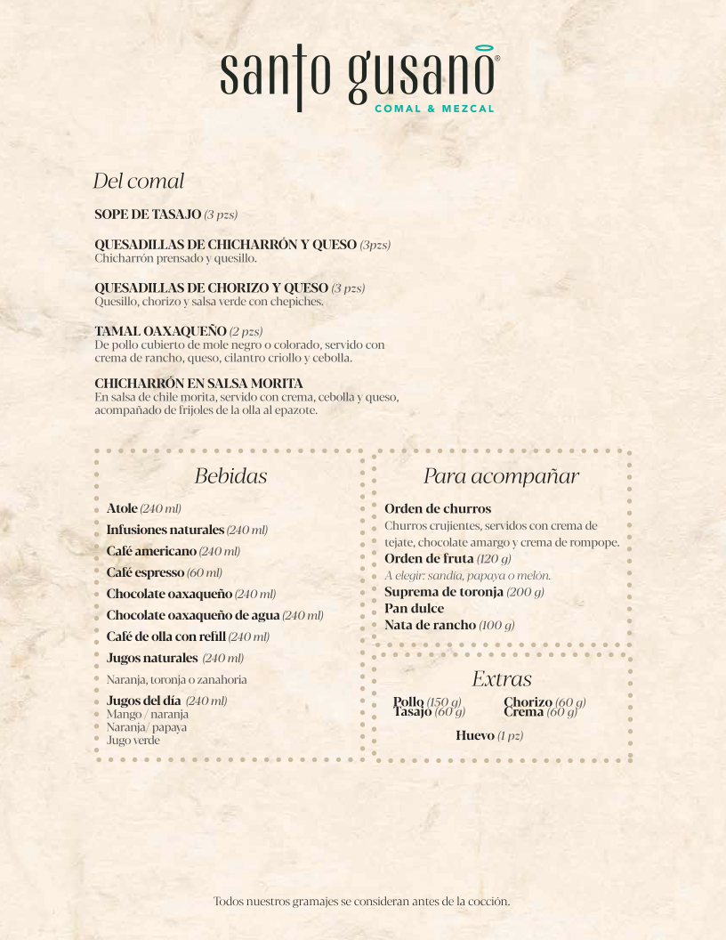Menu Mezcalería Santo Gusano-2