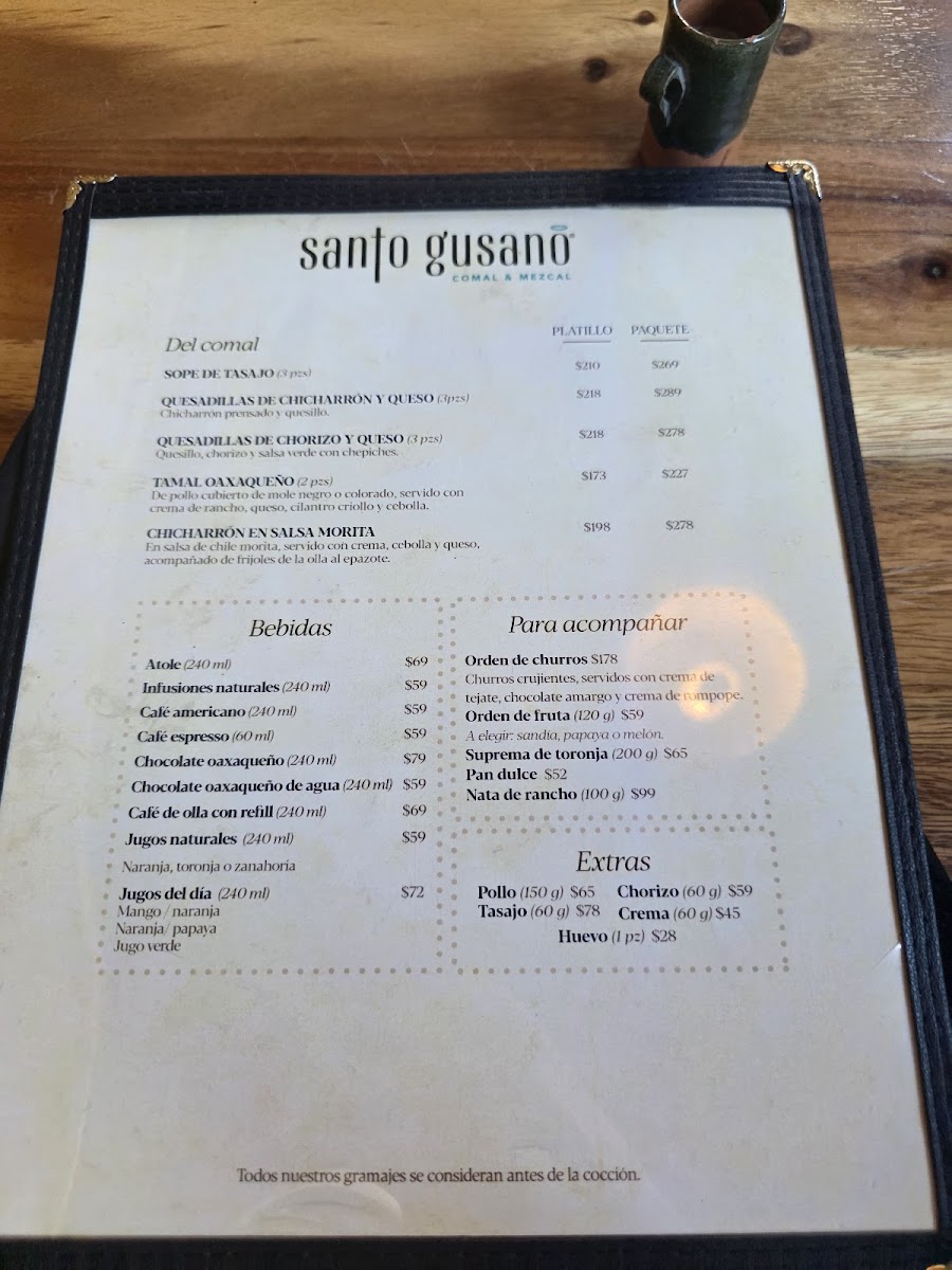 Menu Mezcalería Santo Gusano-7