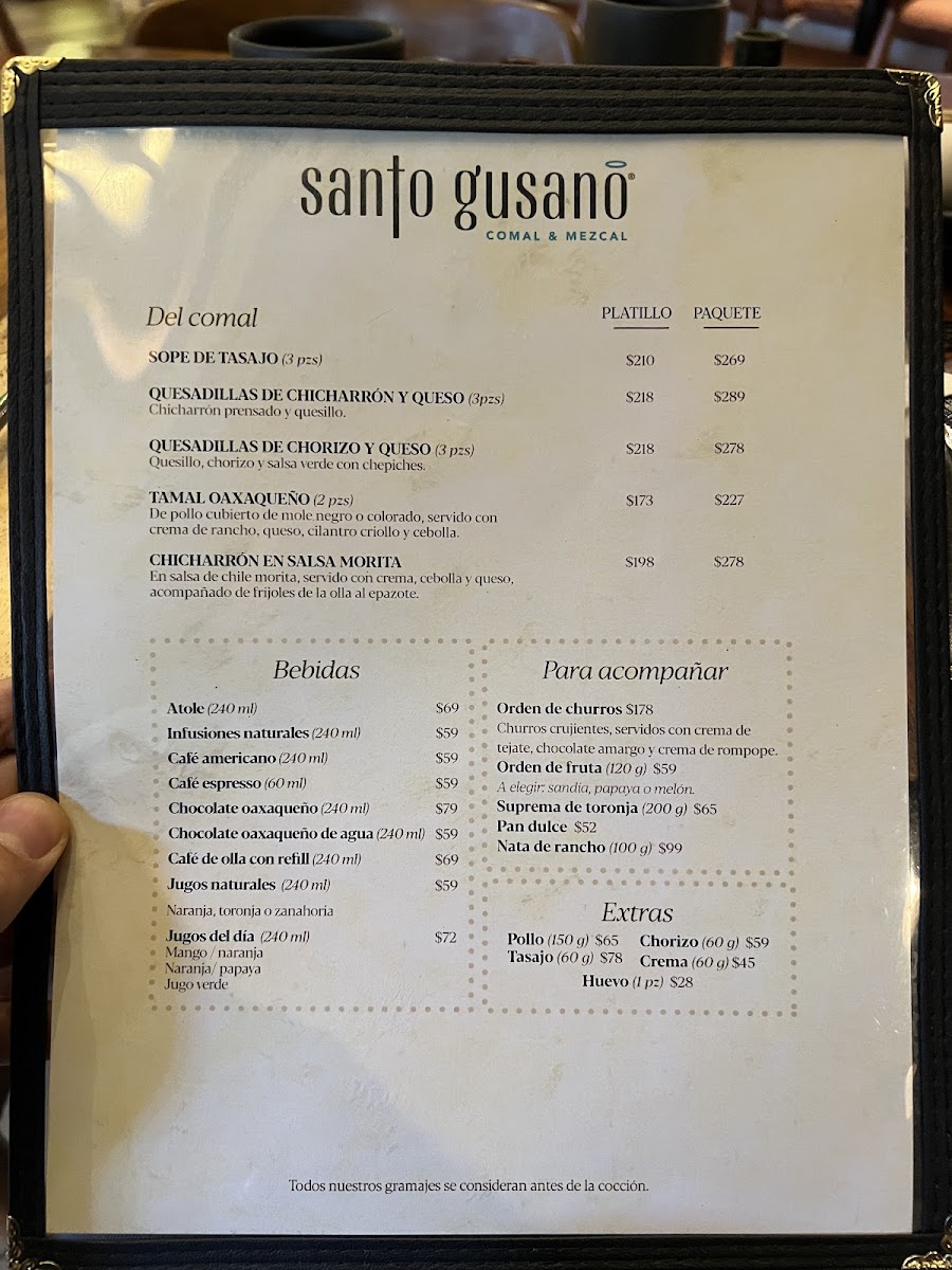 Menu Mezcalería Santo Gusano-8