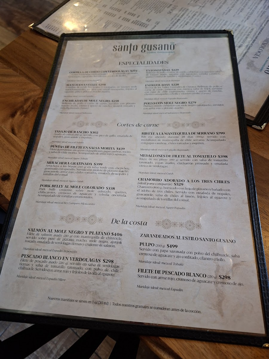Menu Mezcalería Santo Gusano-9