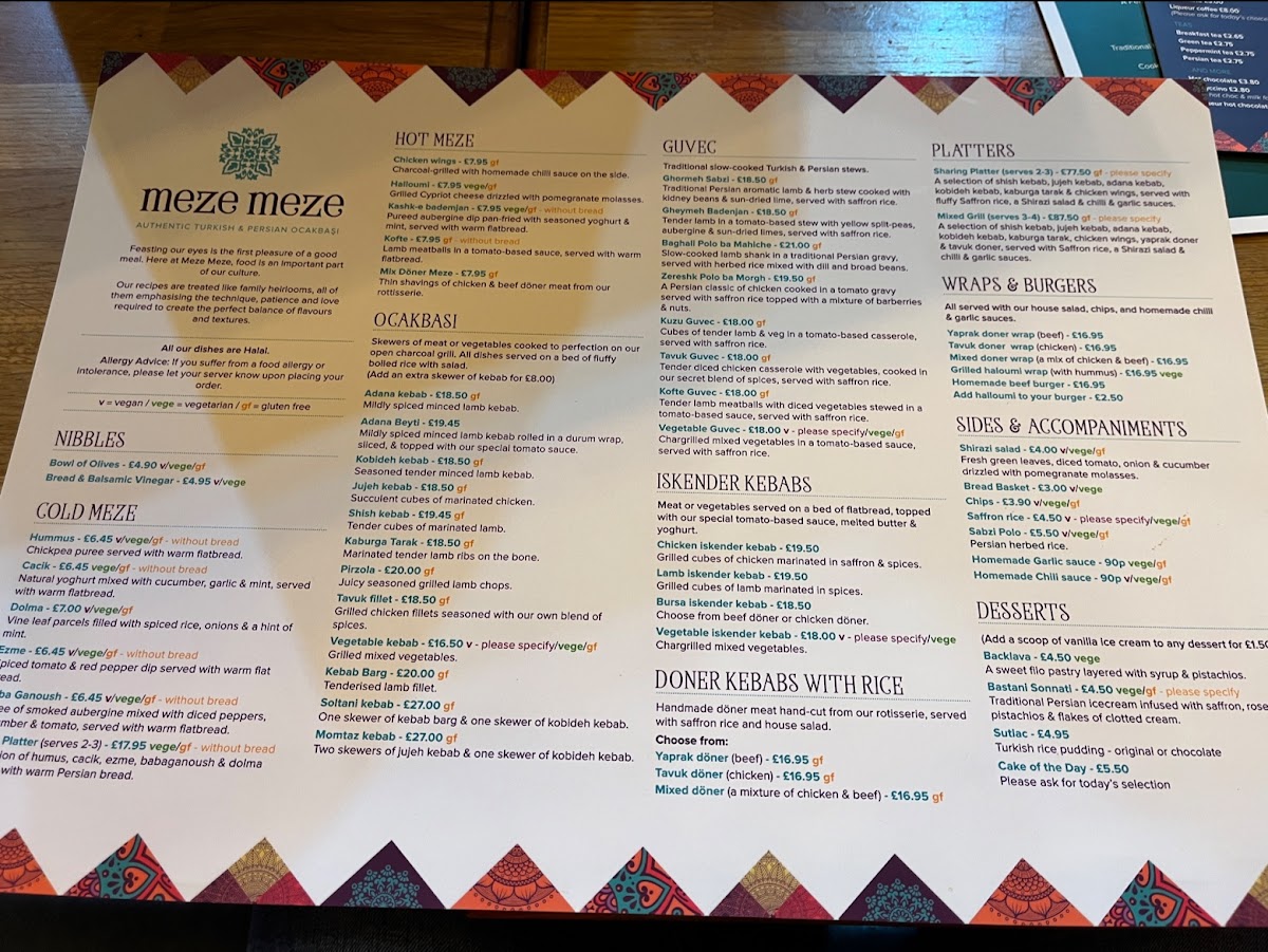 Menu Meze Meze-1