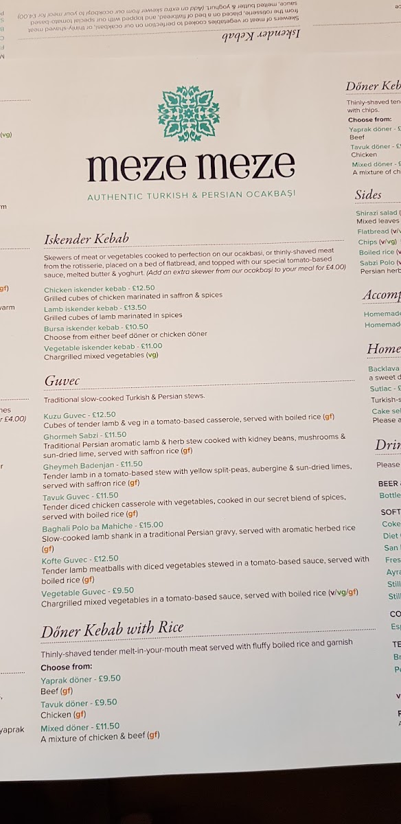 Menu Meze Meze-5