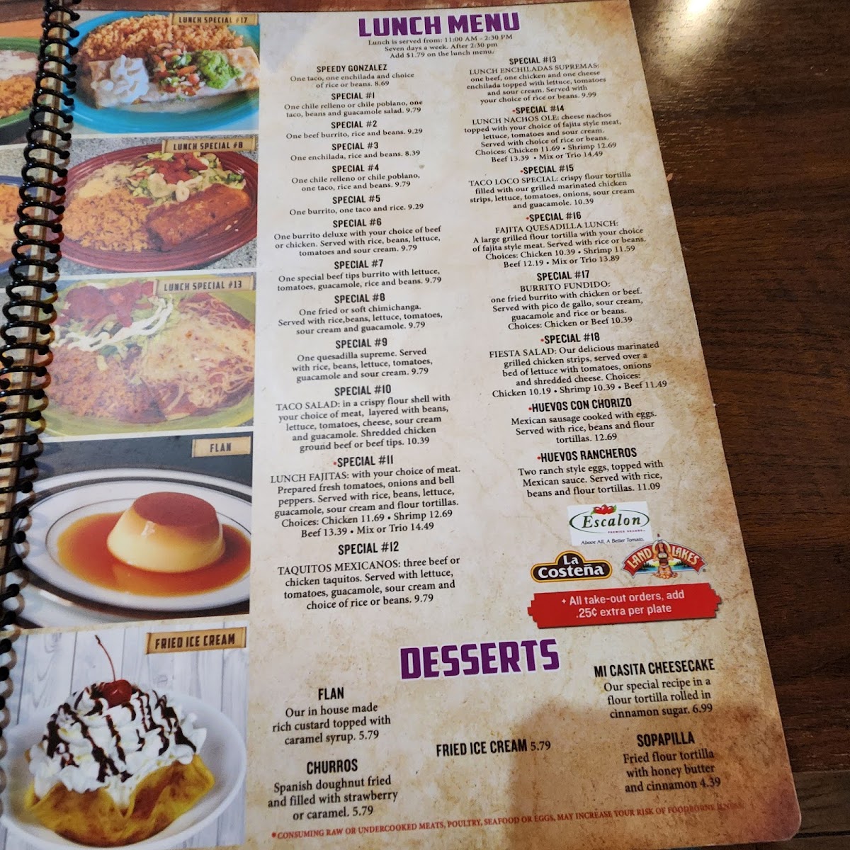 Menu Mi Casita #7 Reilly Rd-1