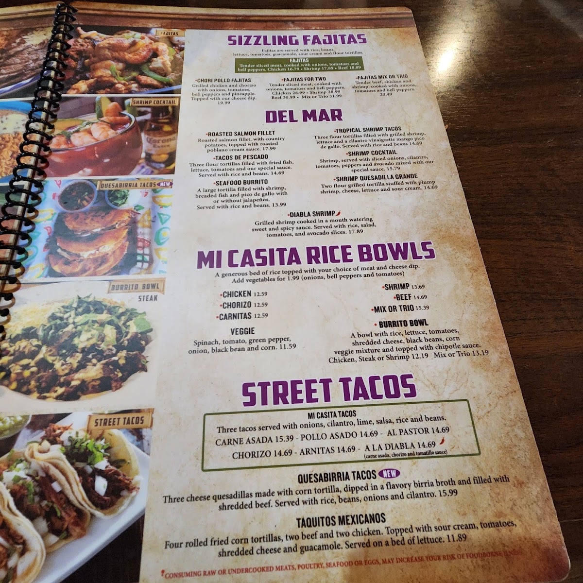 Menu Mi Casita #7 Reilly Rd-2