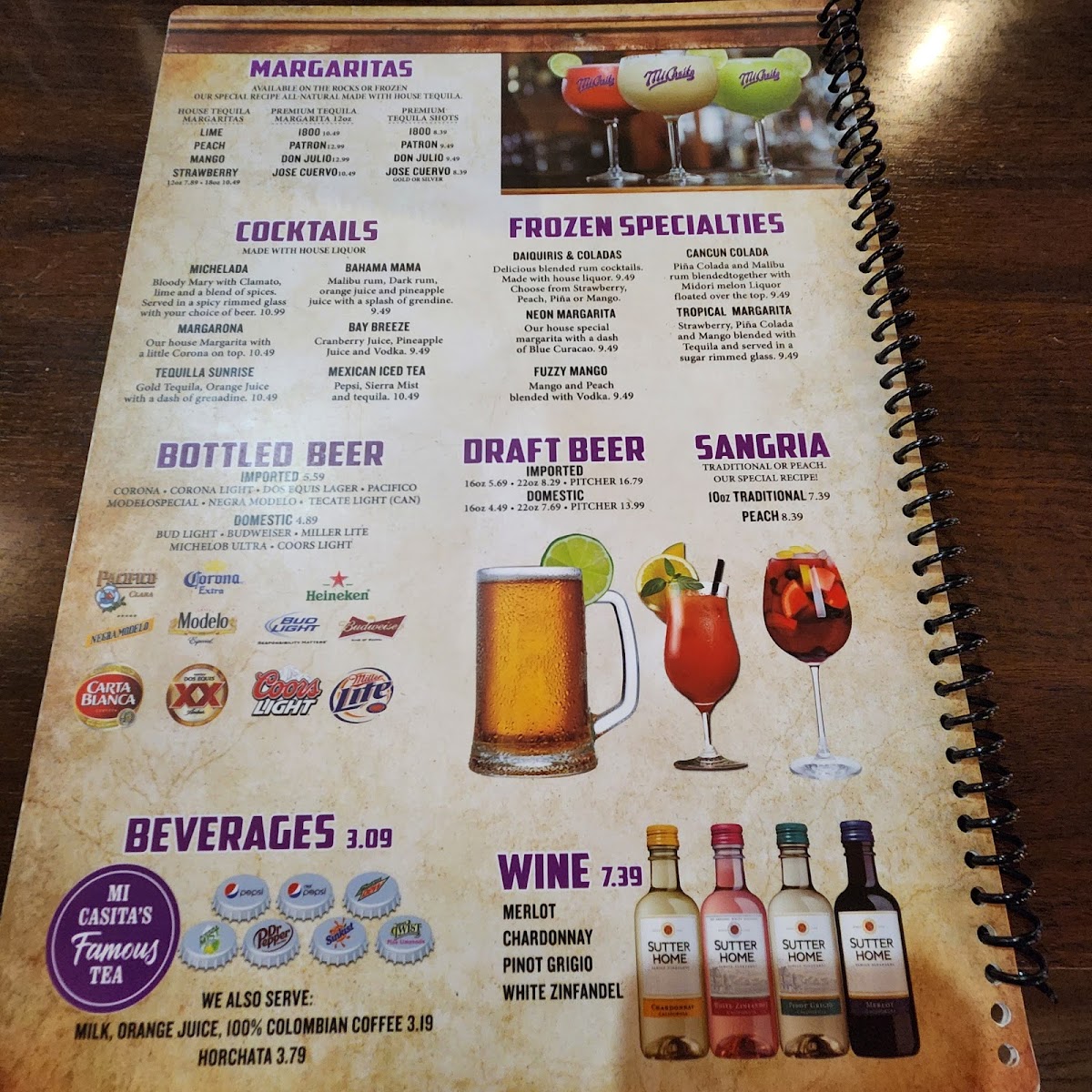 Menu Mi Casita #7 Reilly Rd-4