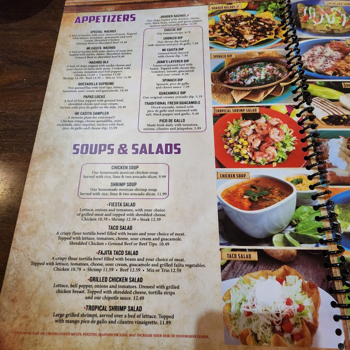 Menu Mi Casita #7 Reilly Rd-5