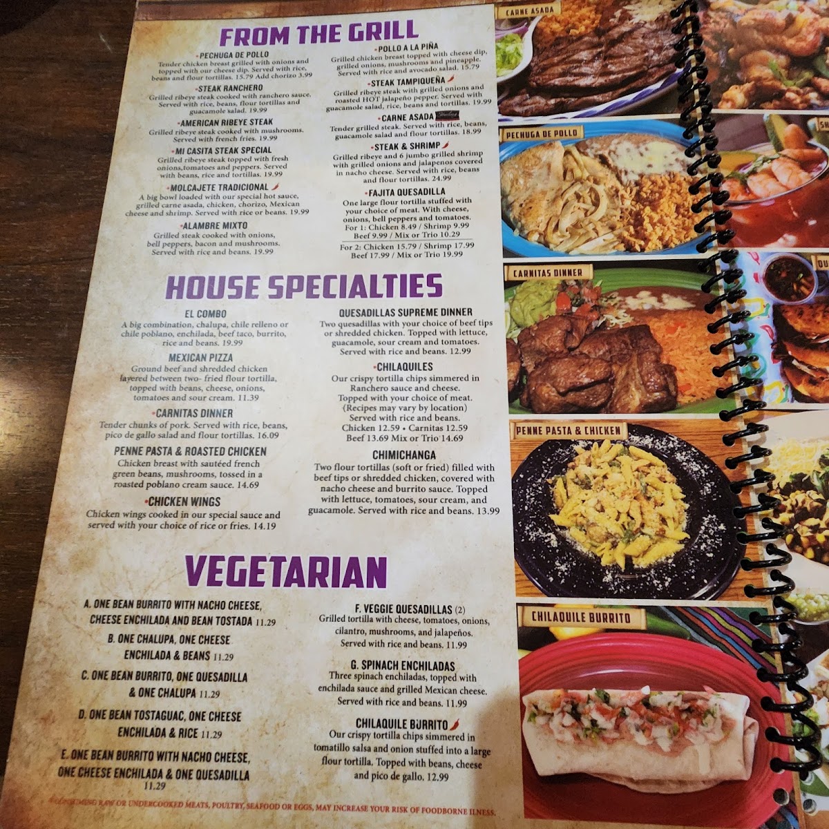 Menu Mi Casita #7 Reilly Rd-6