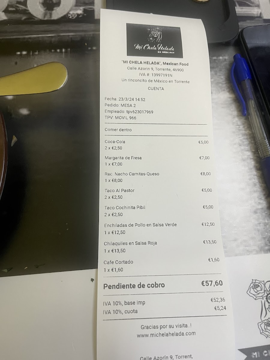 Menu Mi Chela Helada | Comida Mexicana-1