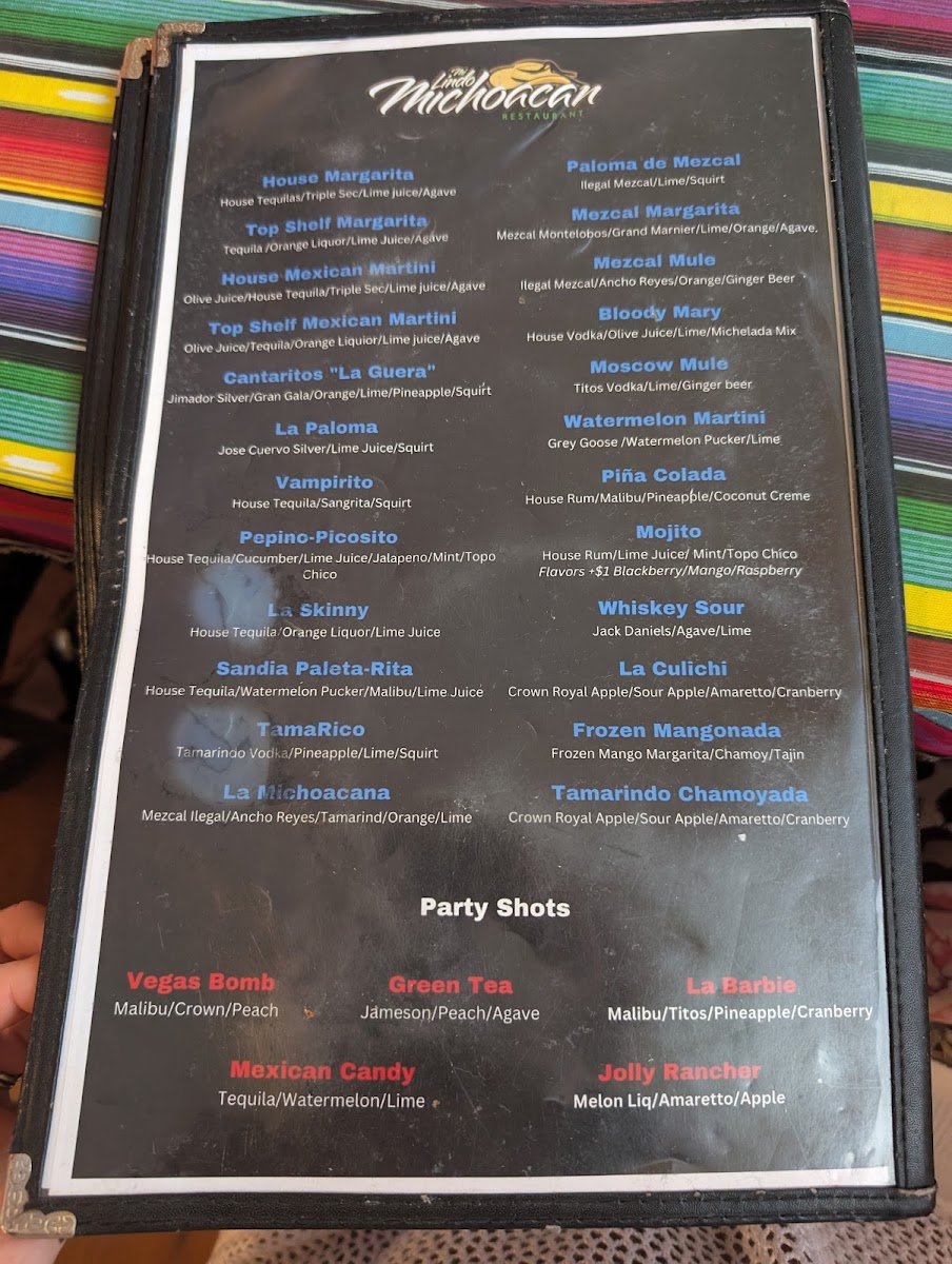 Menu Mi Lindo Michoacan Restaurant-1