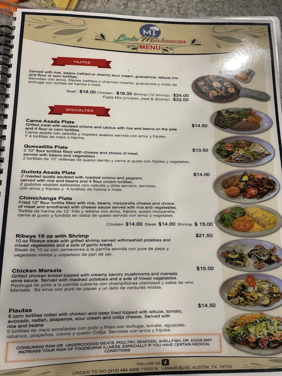 Menu Mi Lindo Michoacan Restaurant-10