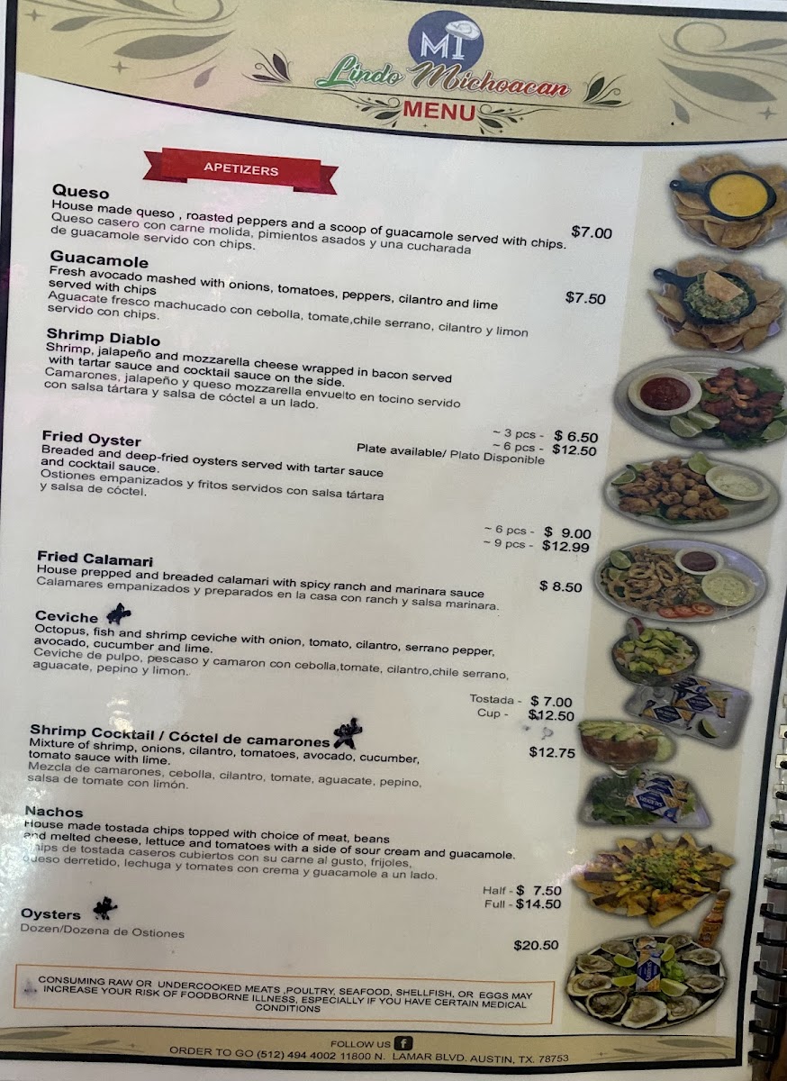 Menu Mi Lindo Michoacan Restaurant-8