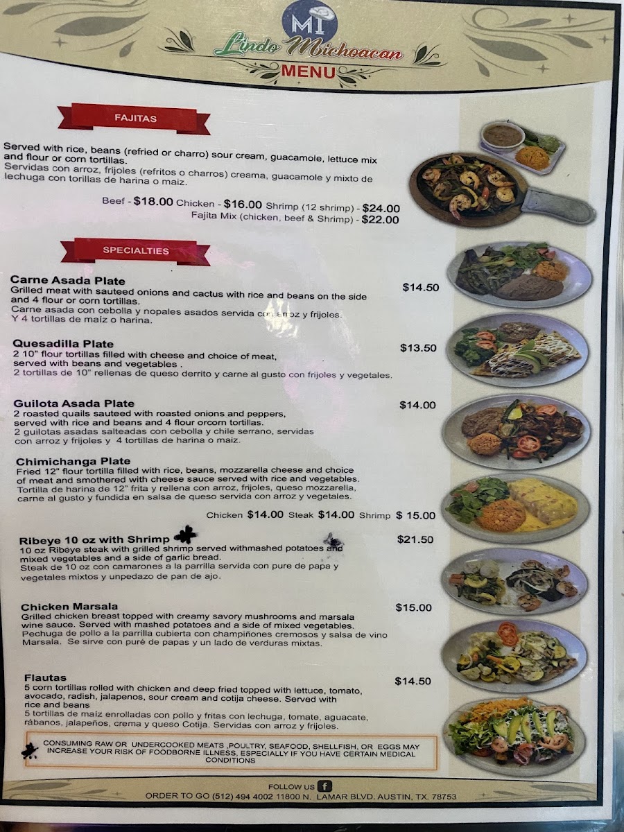 Menu Mi Lindo Michoacan Restaurant-9