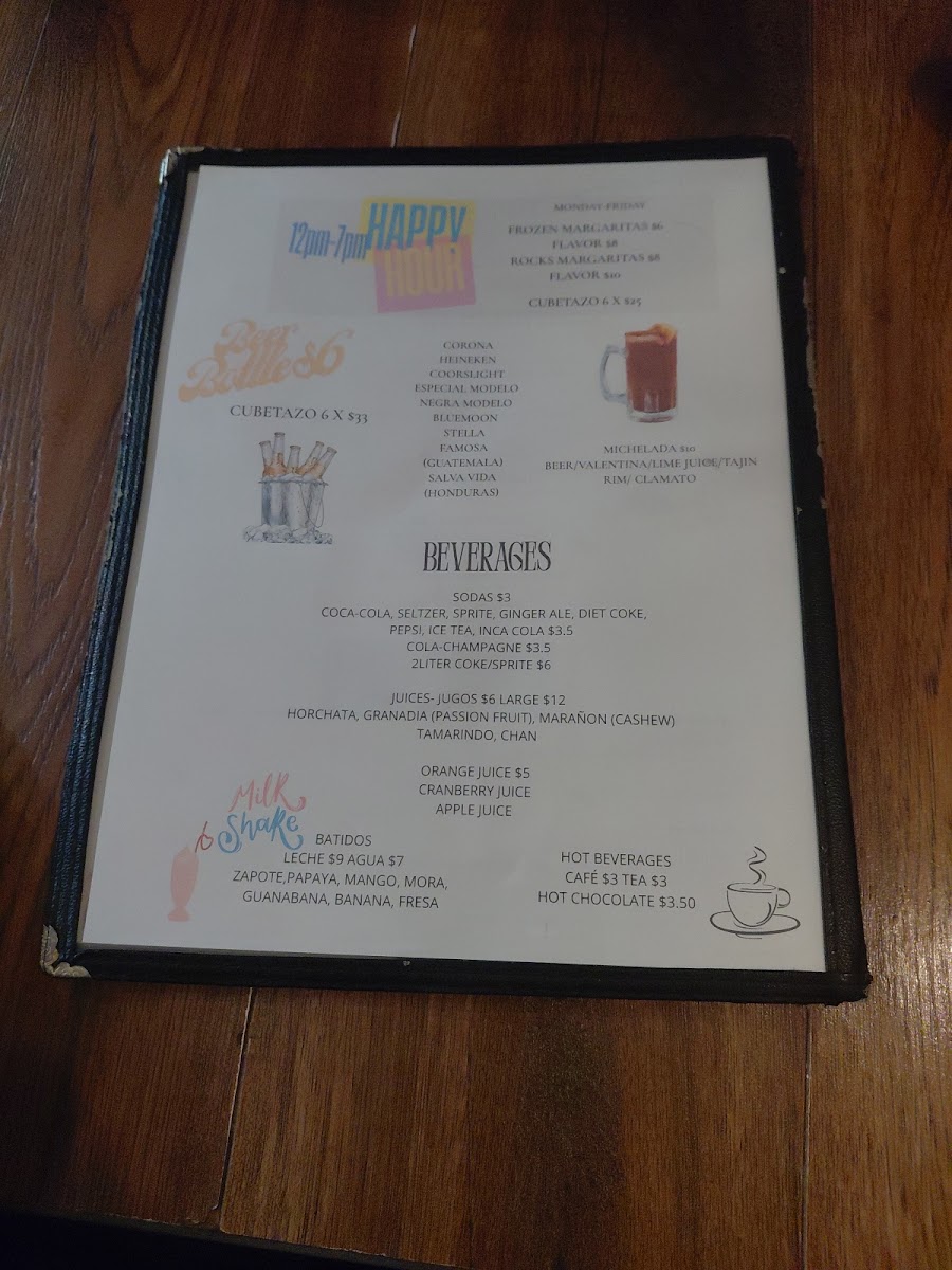 Menu Mi Pequeño El Salvador Restaurant-2
