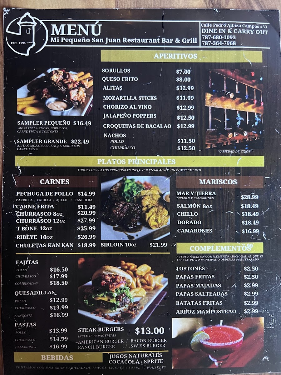 Menu Mi Pequeño San Juan Restaurant-2