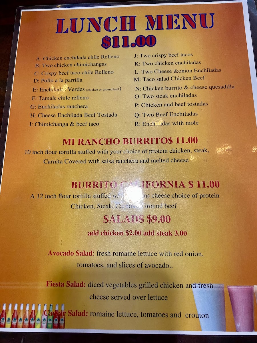 Menu Mi Rancho Mexican Restaurant - Hackensack-2
