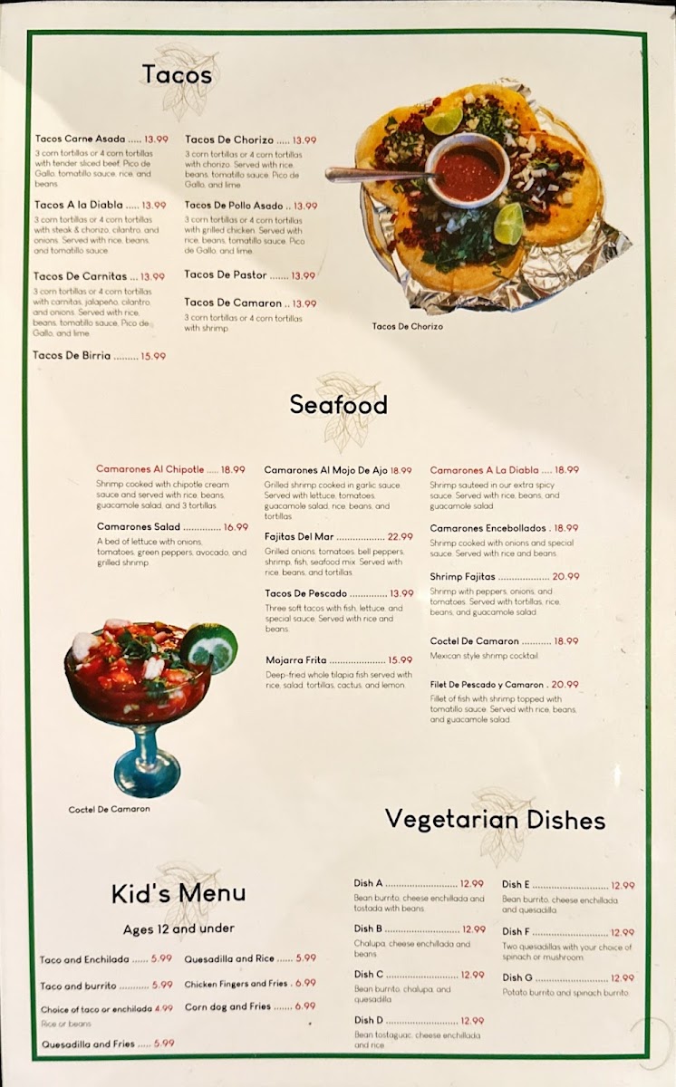 Menu Mi Rancho - Mexican Restaurant-3